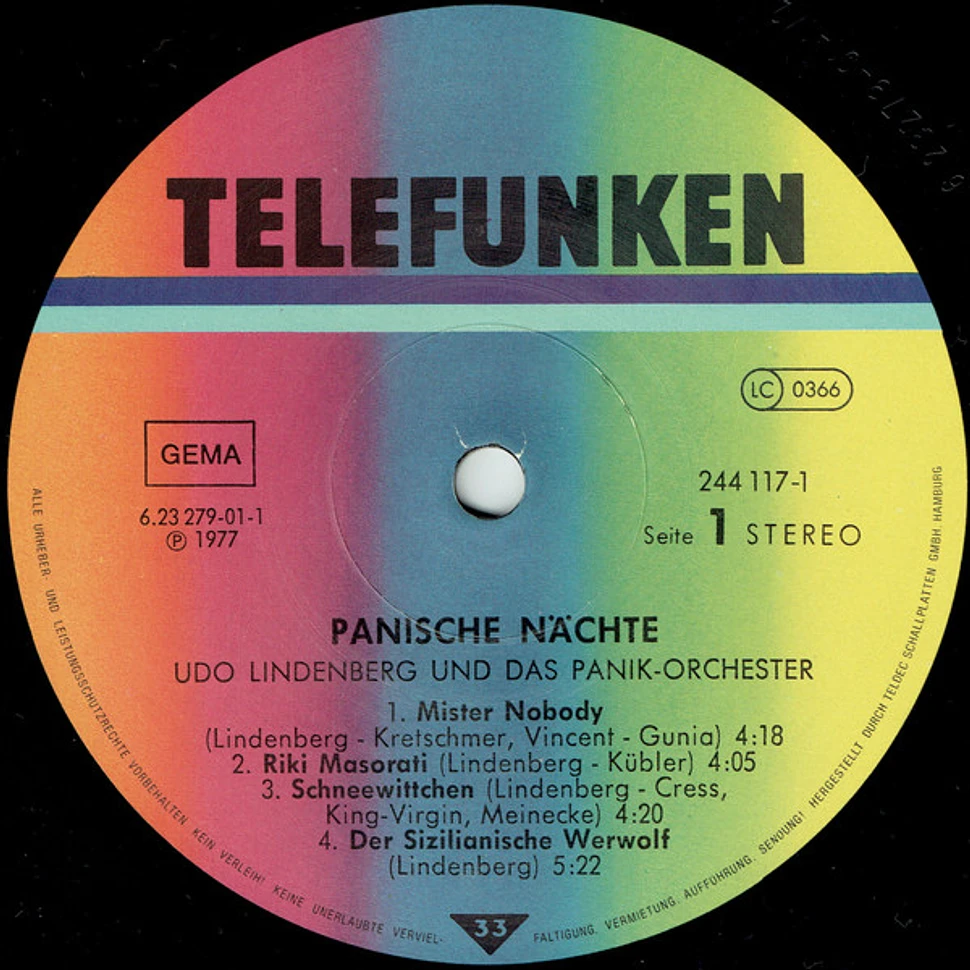 Udo Lindenberg Und Das Panikorchester - Panische Nächte