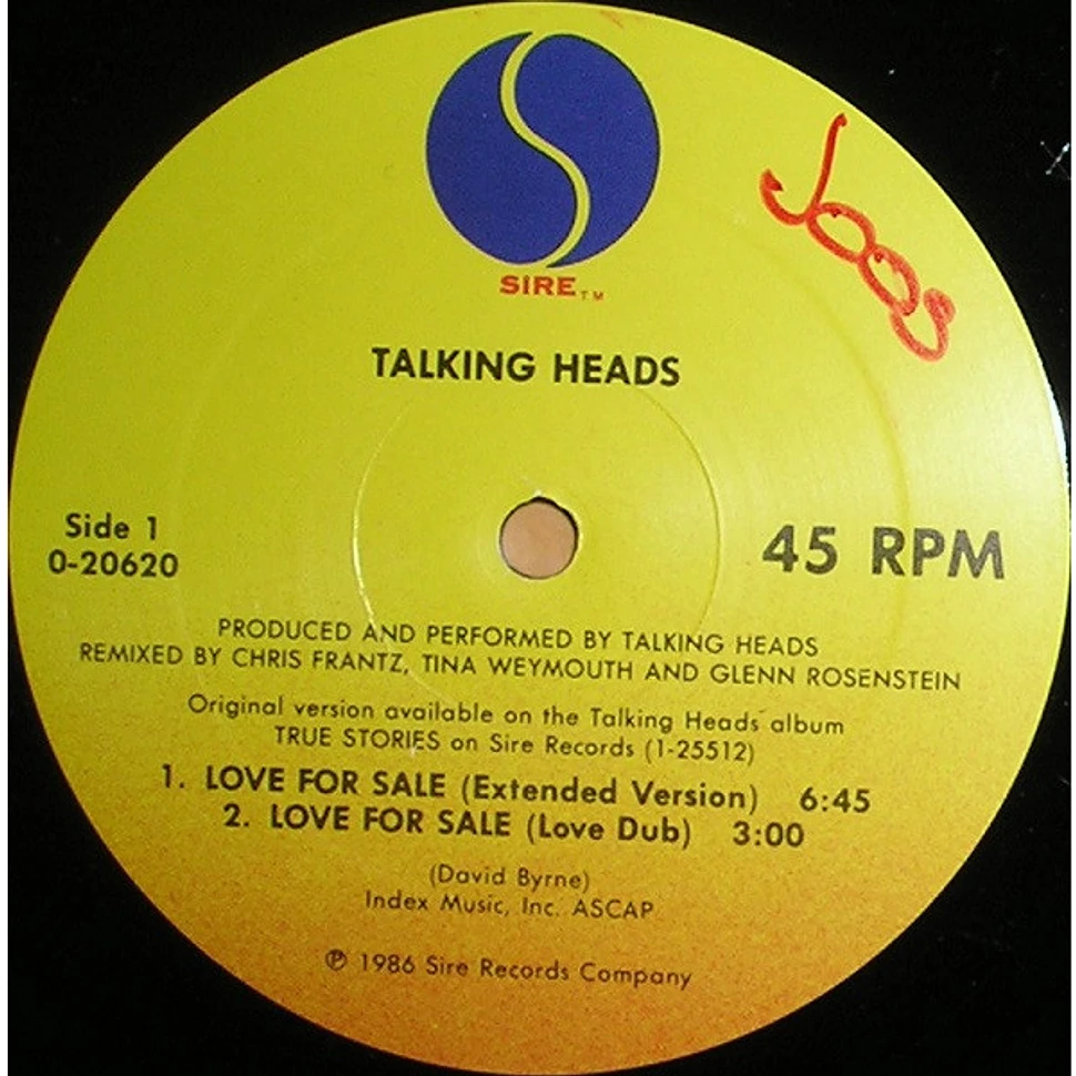 Talking Heads - Love For Sale
