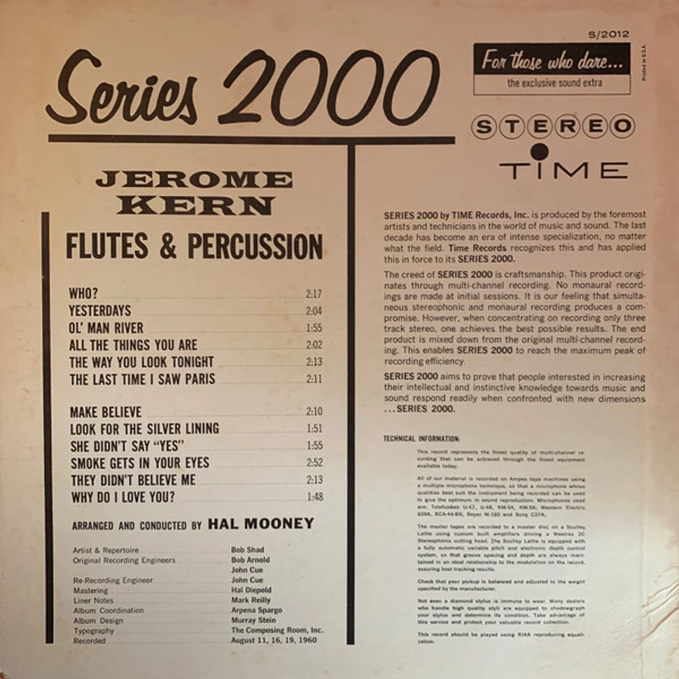 Jerome Kern - Flutes & Percussion