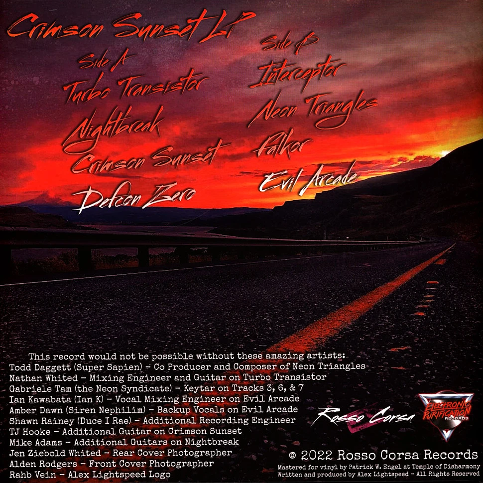Alex Lightspeed - Crimson Sunset White Vinyl Edition