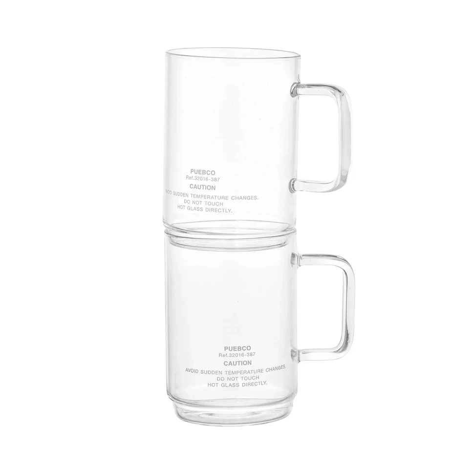 Puebco - Borosilicate Glass Mug Shallow Stacking