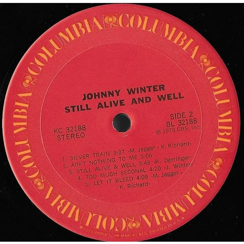 Johnny Winter - Still Alive And Well - Vinyl LP - 1973 - US - Original ...