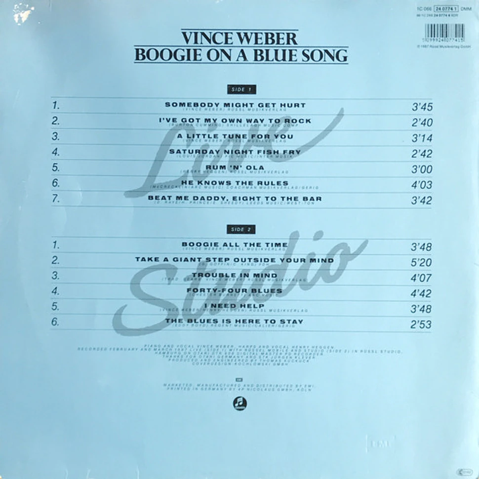 Vince Weber - Boogie On A Blue Song