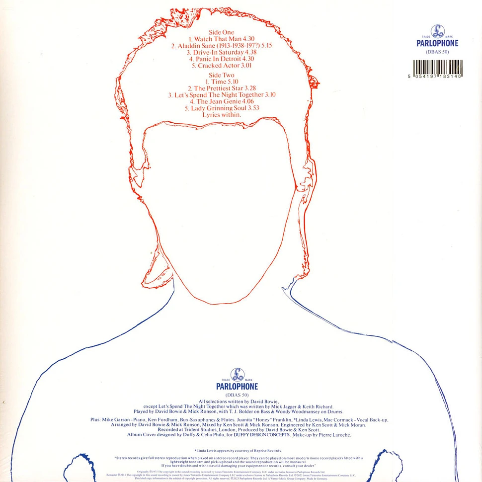 David Bowie - Aladdin Sane 50th Anniversary Half Speed Master Vinyl Edition