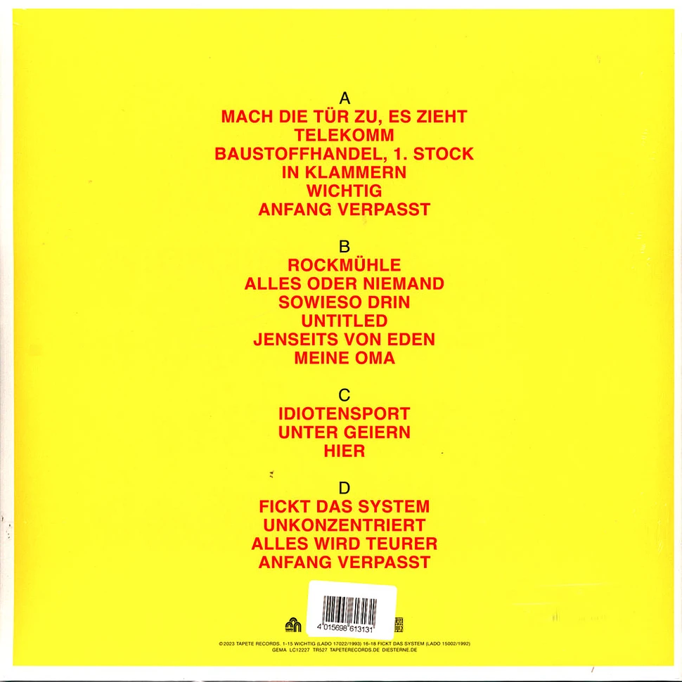 Die Sterne - Wichtig / Fickt Das System HHV Exclusive Blue Vinyl Edition