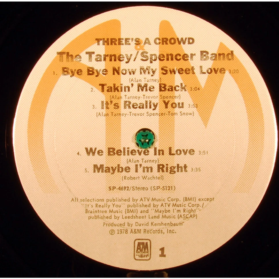 The Tarney/Spencer Band - Three's A Crowd