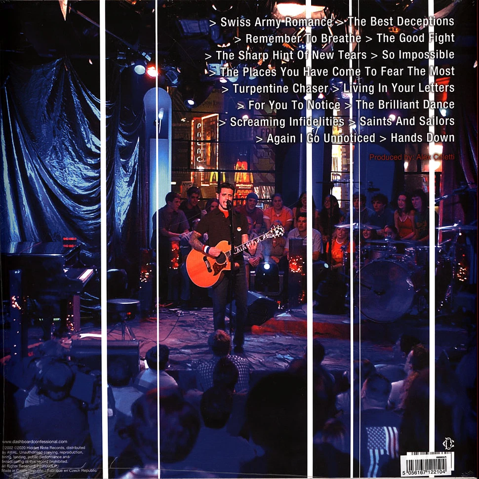 Dashboard Confessional Mtv Unplugged Vinyl LP 2002 EU