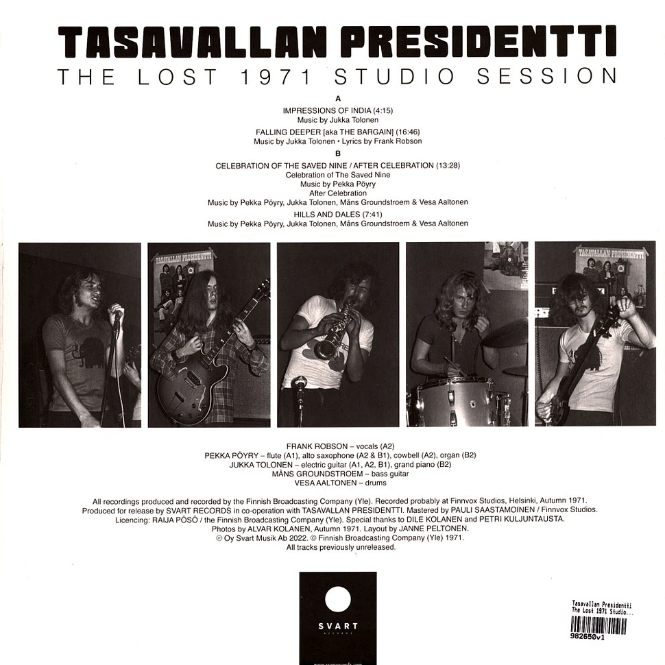 Tasavallan Presidentti - The Lost 1971 Studio Session Black Vinyl Edition