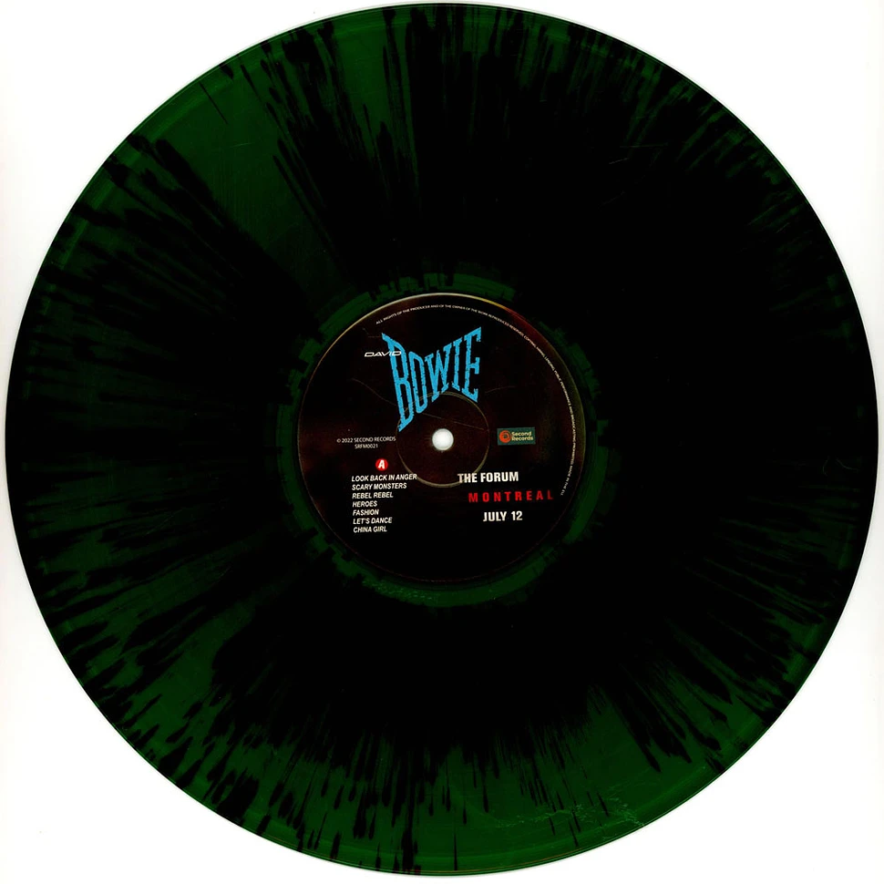 David Bowie - Live At The Forum Montreal 1983 Green/Black Splatter Vinyl Edition