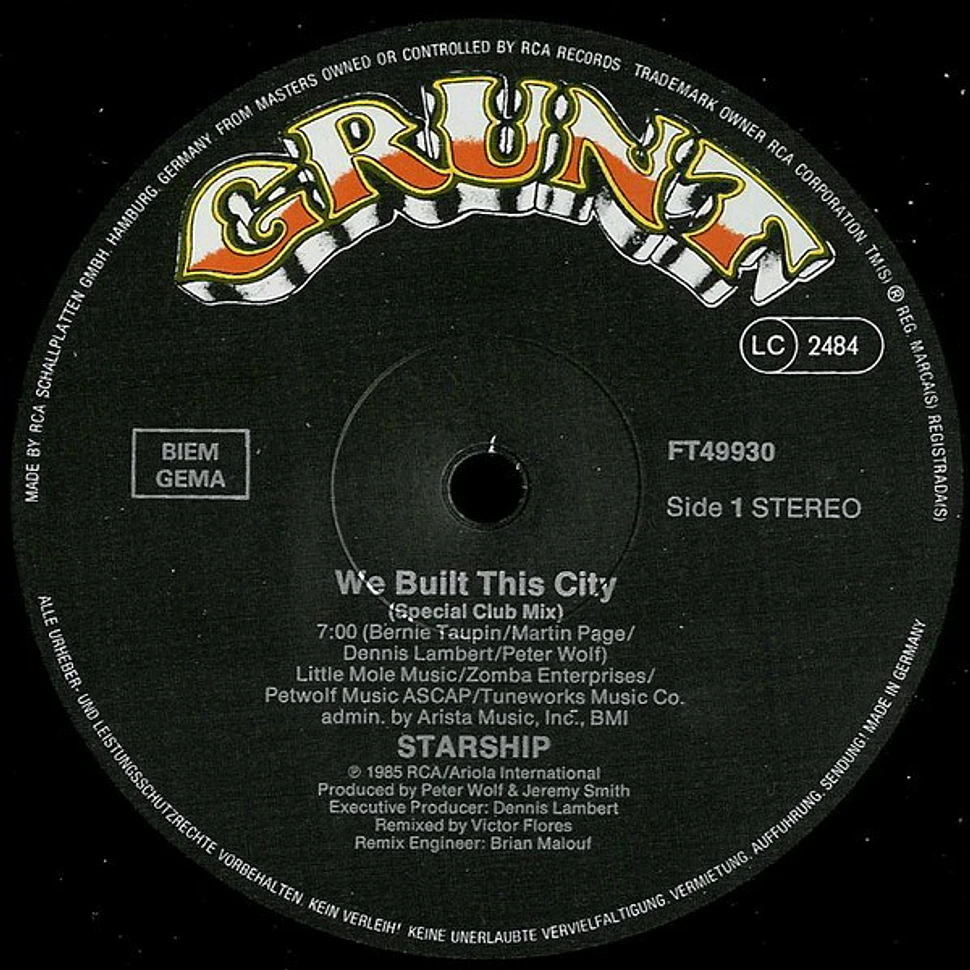 Starship - We Built This City