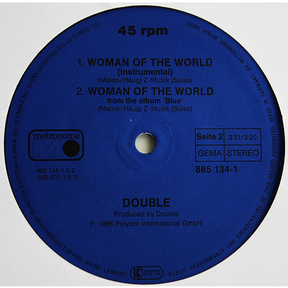 Double - Woman Of The World