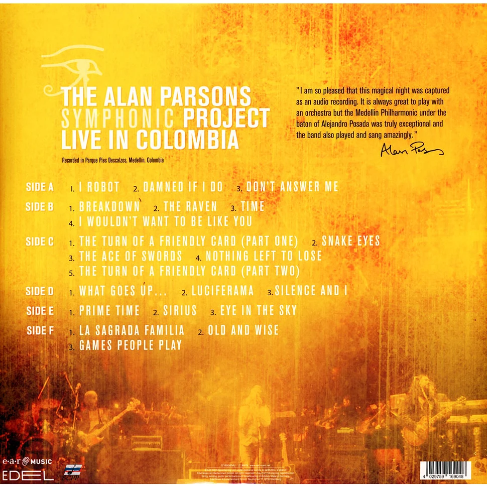 The Alan Parsons Symphonic Project - Live In Colombia