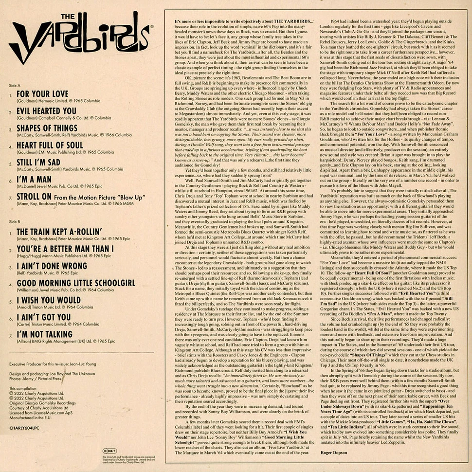 The Yardbirds - The Best Of Blue Vinyl Edition