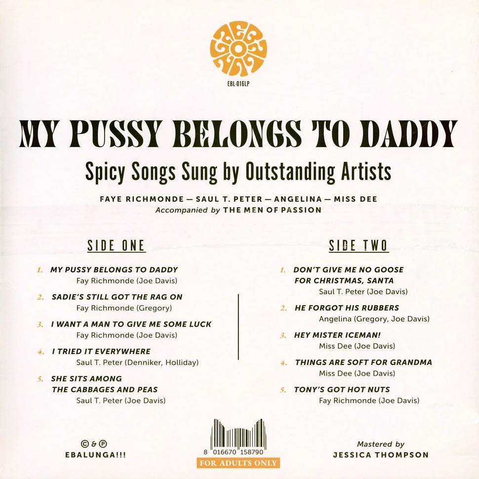 V.A. - My Pussy Belongs To Daddy Black Vinyl Edition