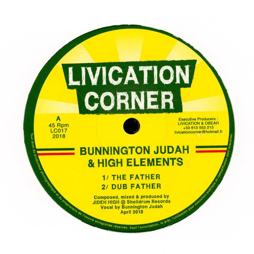 Bunnington Judah & High Elements - The Father, Dub / Dubshot, Rawshot