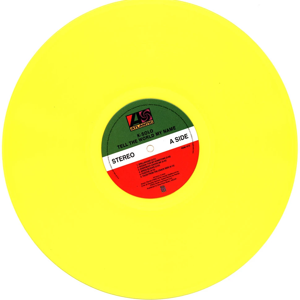 K-Solo - Tell The World My Name Record Store Day 2023 Lemon Vinyl Edition