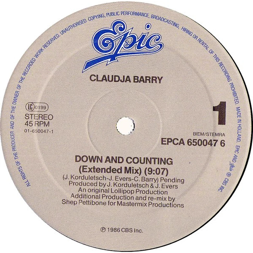 Claudja Barry - Down And Counting