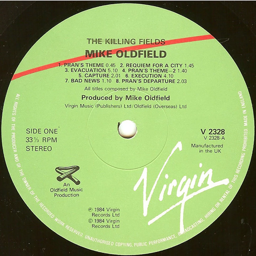 Mike Oldfield - The Killing Fields (Original Film Soundtrack)