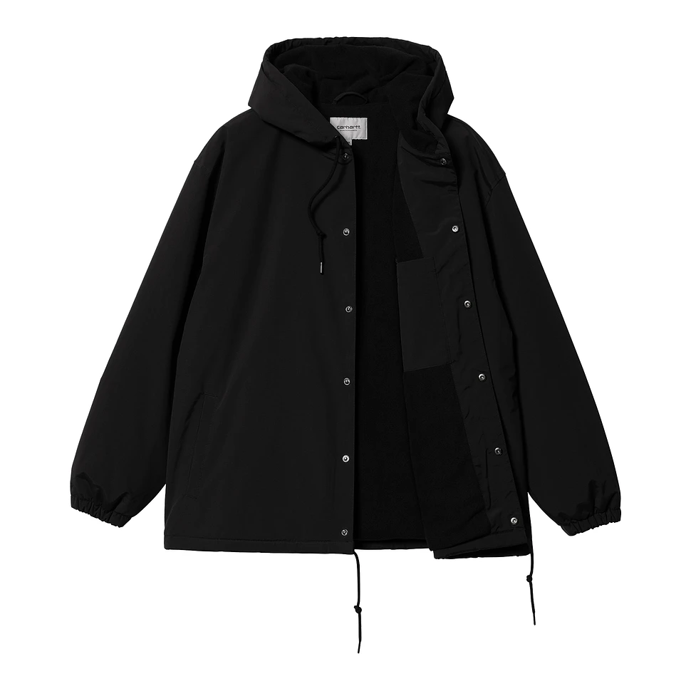 Carhartt WIP - Hooded Coach Jacket (Black / White) | HHV