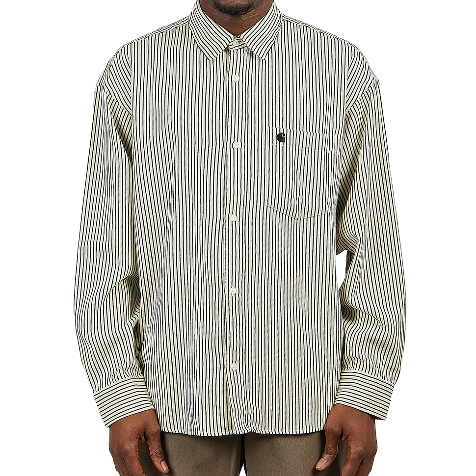 Carhartt WIP - L/S Kyle Shirt (Drake Stripe / Salt / Black) | HHV