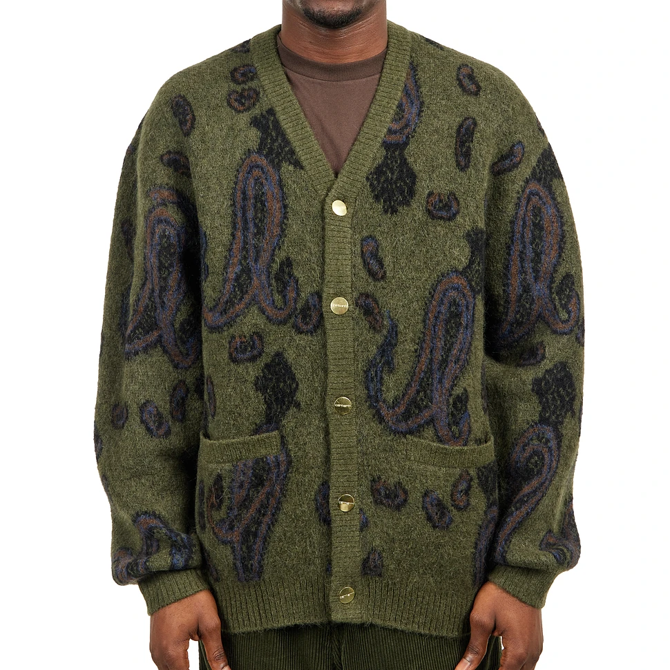 Carhartt WIP - Medford Cardigan (Paisley Jacquard / Plant) | HHV Carhartt WIP - Medford Cardigan (Paisley Jacquard / Plant) | HHV