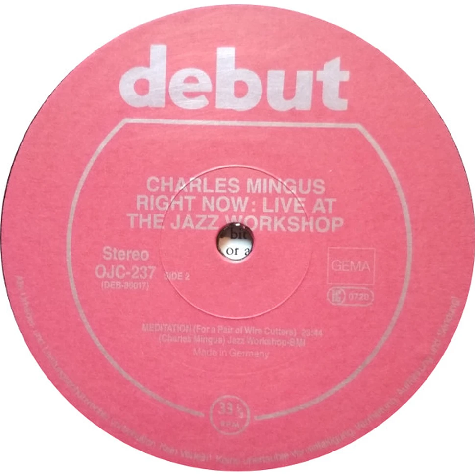 Charles Mingus - Right Now: Live At The Jazz Workshop