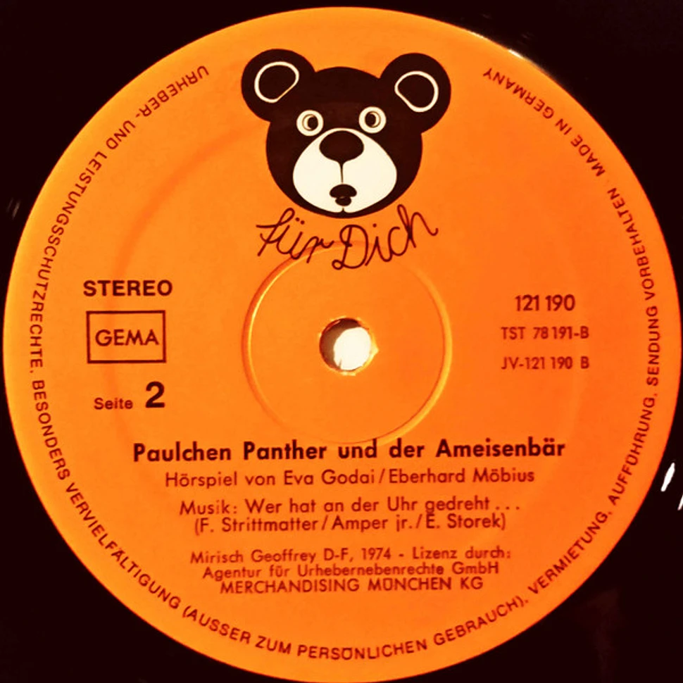 Eva Godai / Eberhard Möbius - Paulchen Panther Und Der Ameisenbär