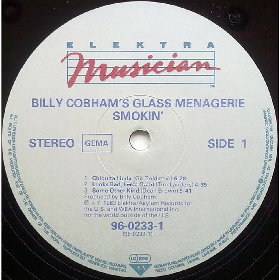 Billy Cobham's Glass Menagerie - Smokin'