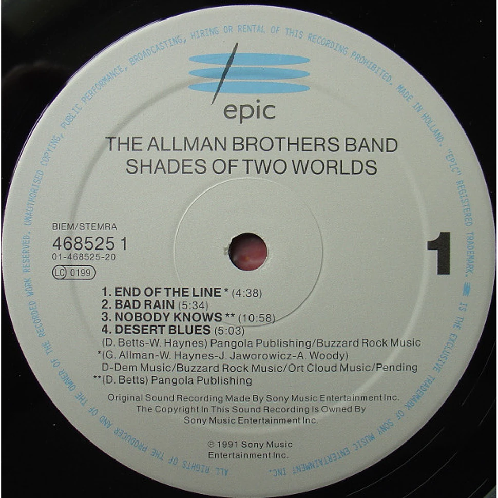 The Allman Brothers Band - Shades Of Two Worlds