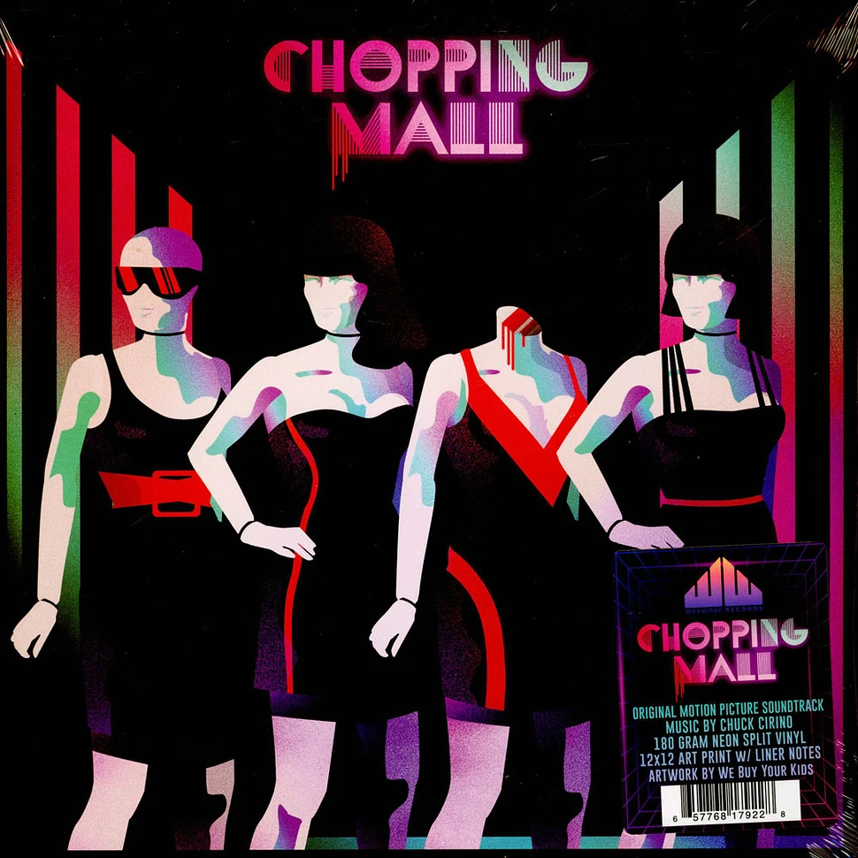 Chuck Cirino - OST Chopping Mall Neon Pink & Coke Bottle Green Split Color Vinyl W/ Red Splatter
