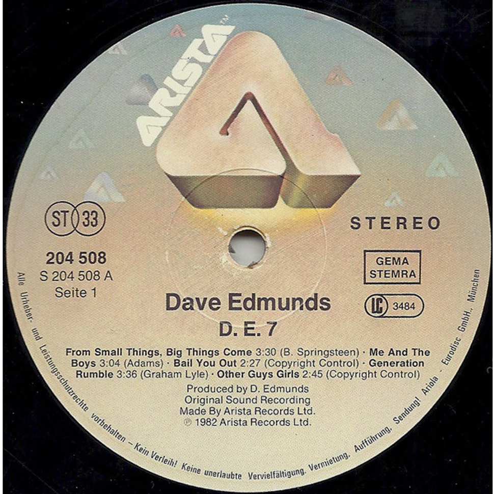 Dave Edmunds - D. E. 7