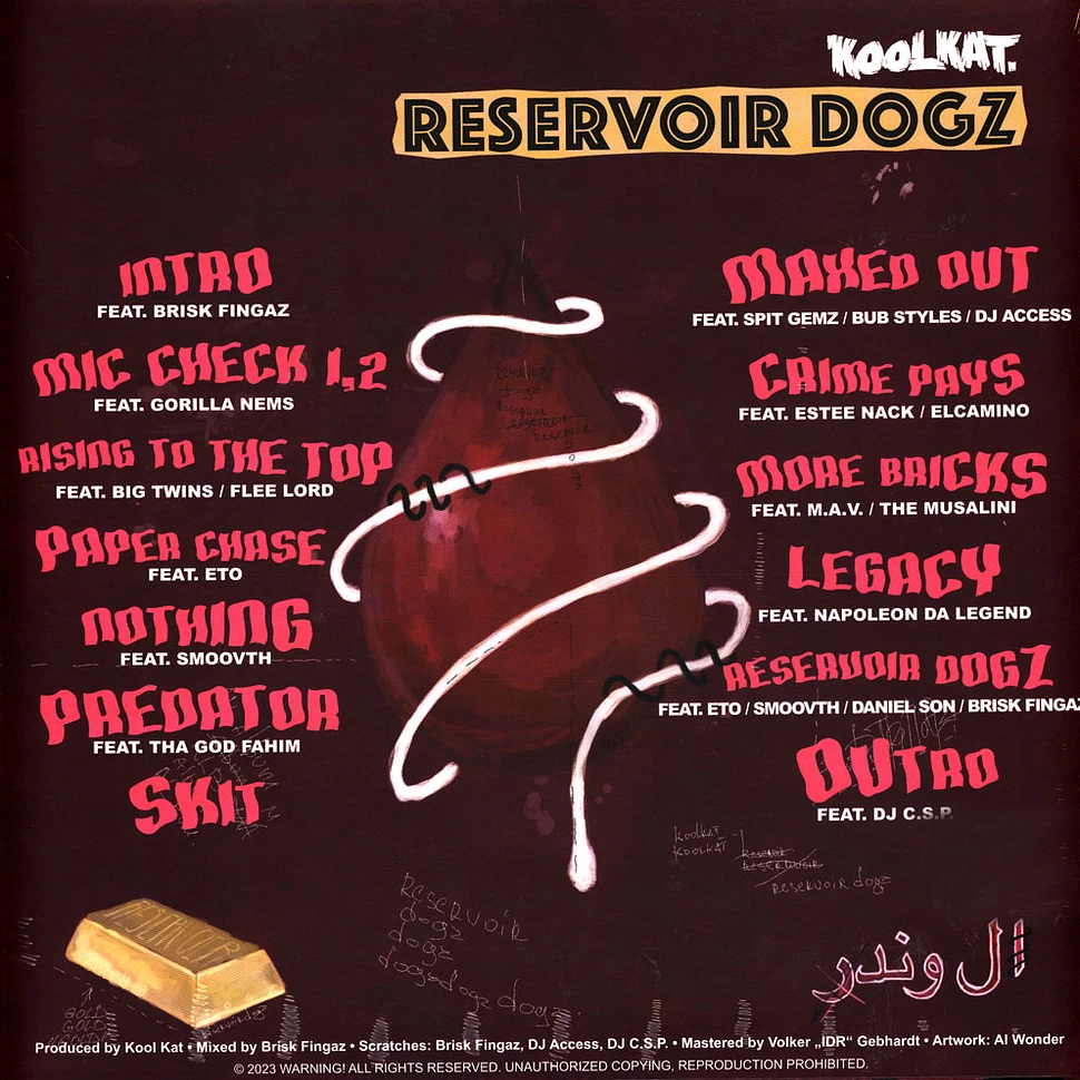 Kool Kat - Reservoir Dogz HHV Exclusive A-Side B-Side Vinyl Edition