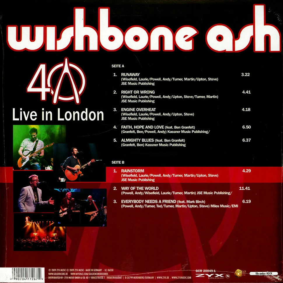 Wishbone Ash - 40th Anniversary Concert-Live In London