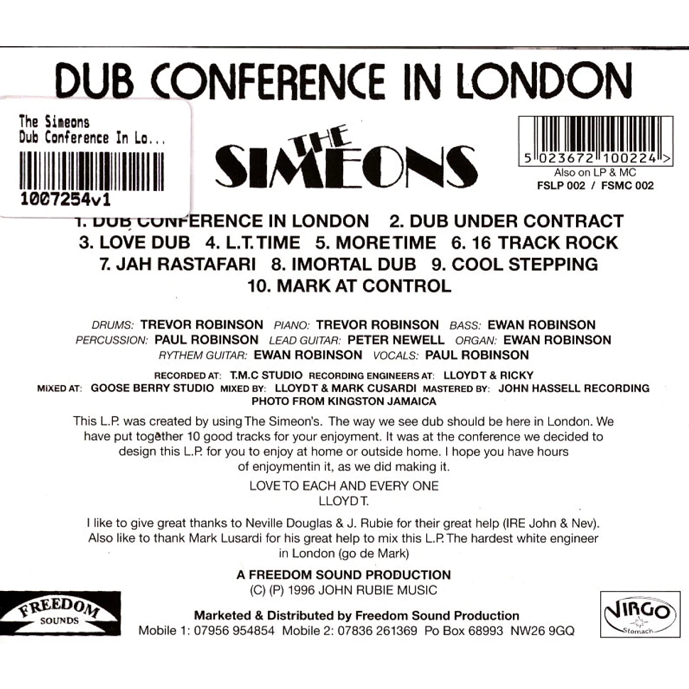 The Simeons - Dub Conference In London