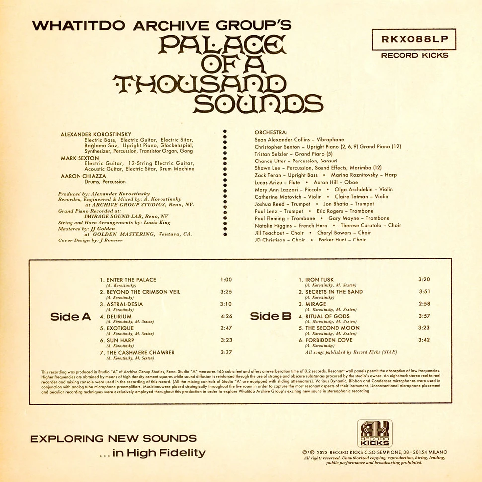 Whatitdo Archive Group - Palace Of A Thousand Sounds