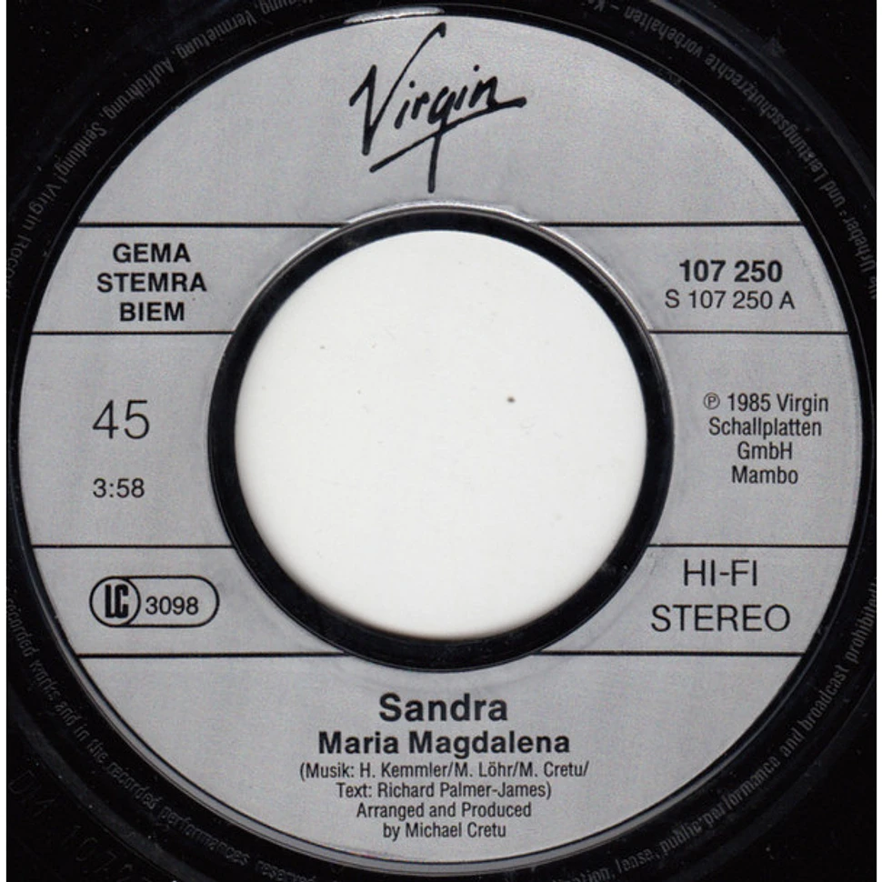 Sandra - (I'll Never Be) Maria Magdalena