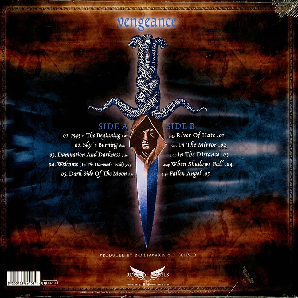 Mystic Prophecy - Vengeance Limited Black Vinyl Edition
