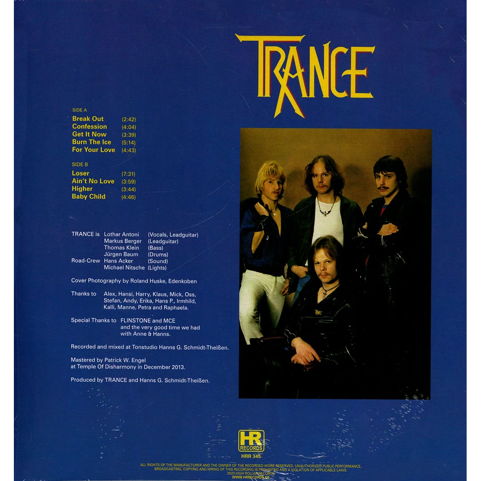 Trance - Break Out Black Vinyl Edition