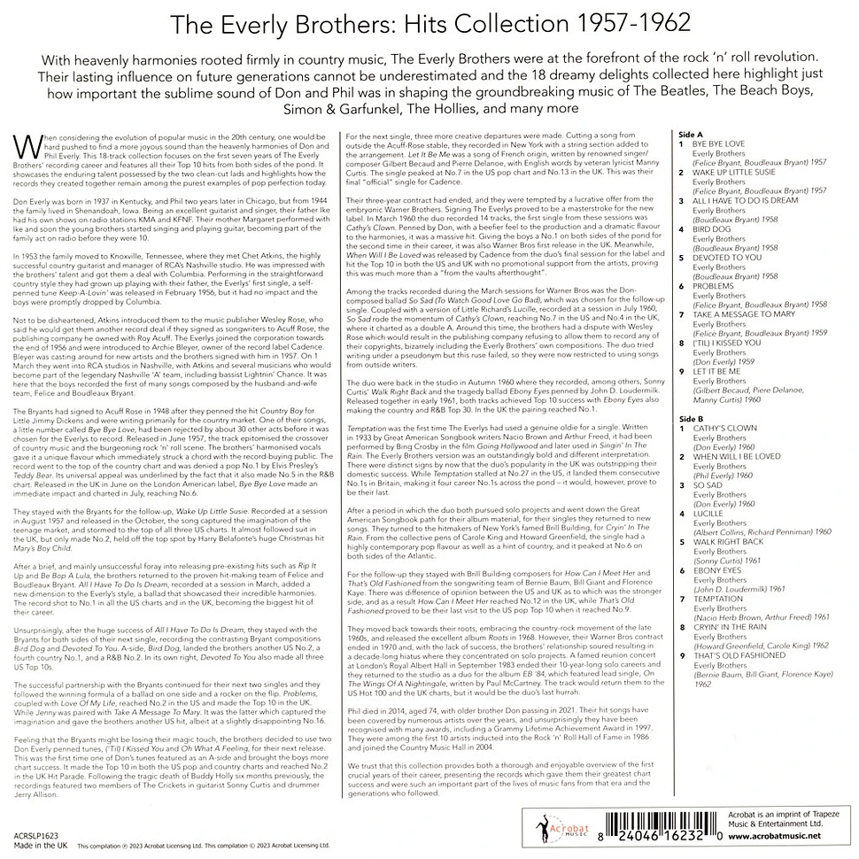 Everly Brothers - Hits Collection 1956-1962