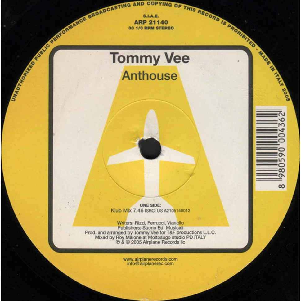 Tommy Vee - Anthouse