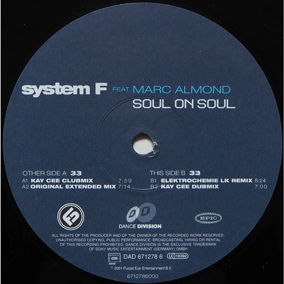 System F Feat. Marc Almond - Soul On Soul