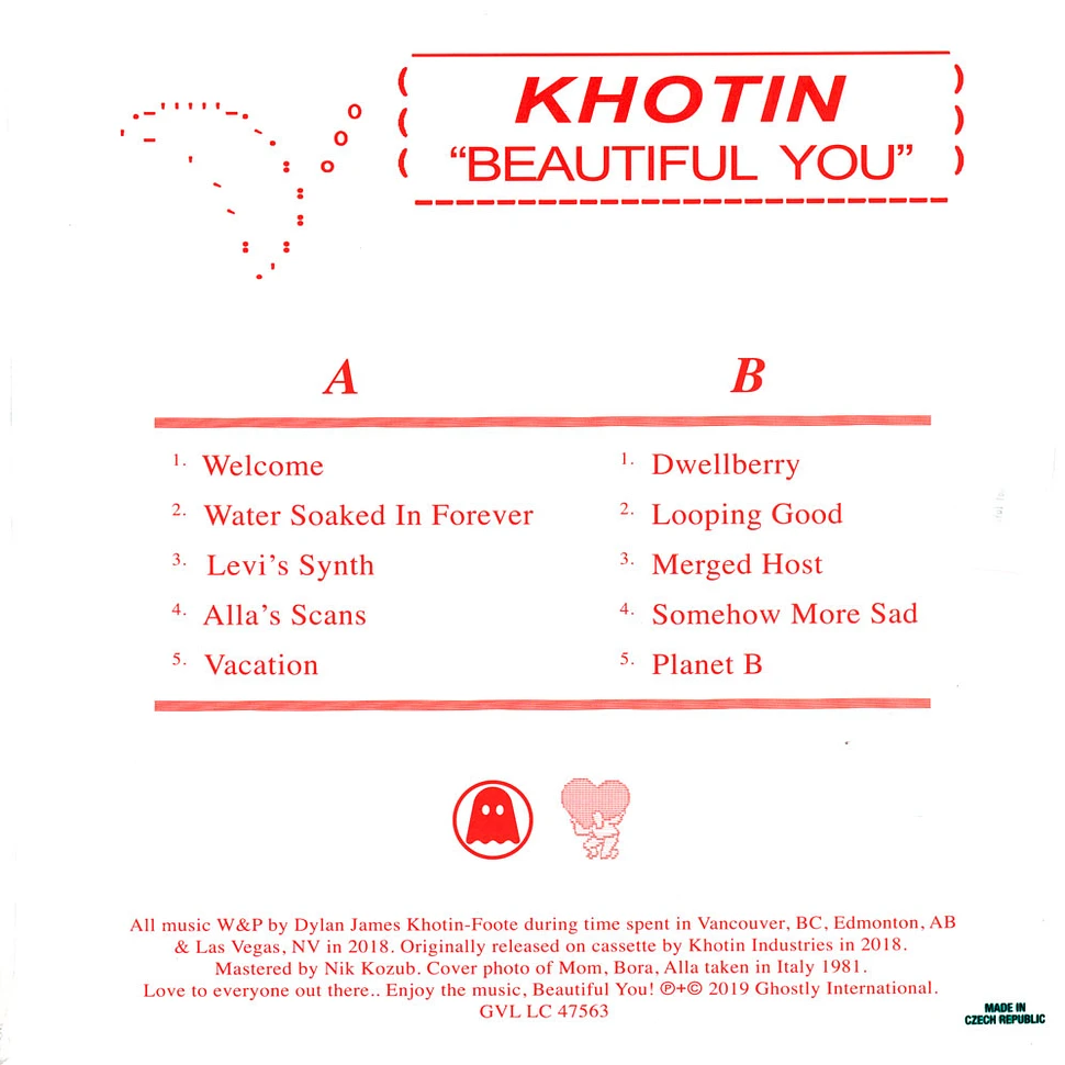Khotin - Beautiful You Transparent Red Vinyl Edition