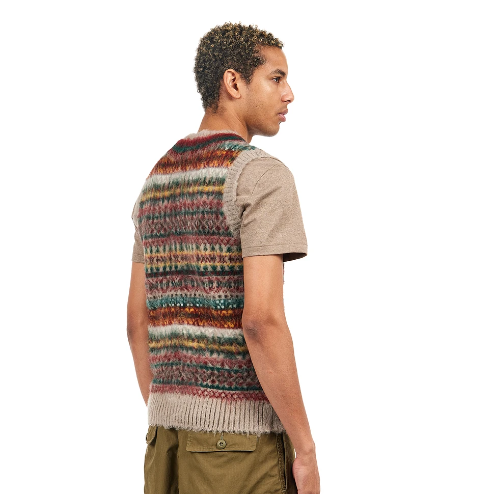 Beams Plus x gim - Cricket Fair Isle Vest British Wool 5G