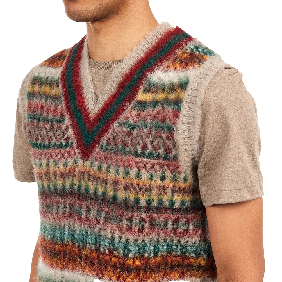 Beams Plus x gim - Cricket Fair Isle Vest British Wool 5G