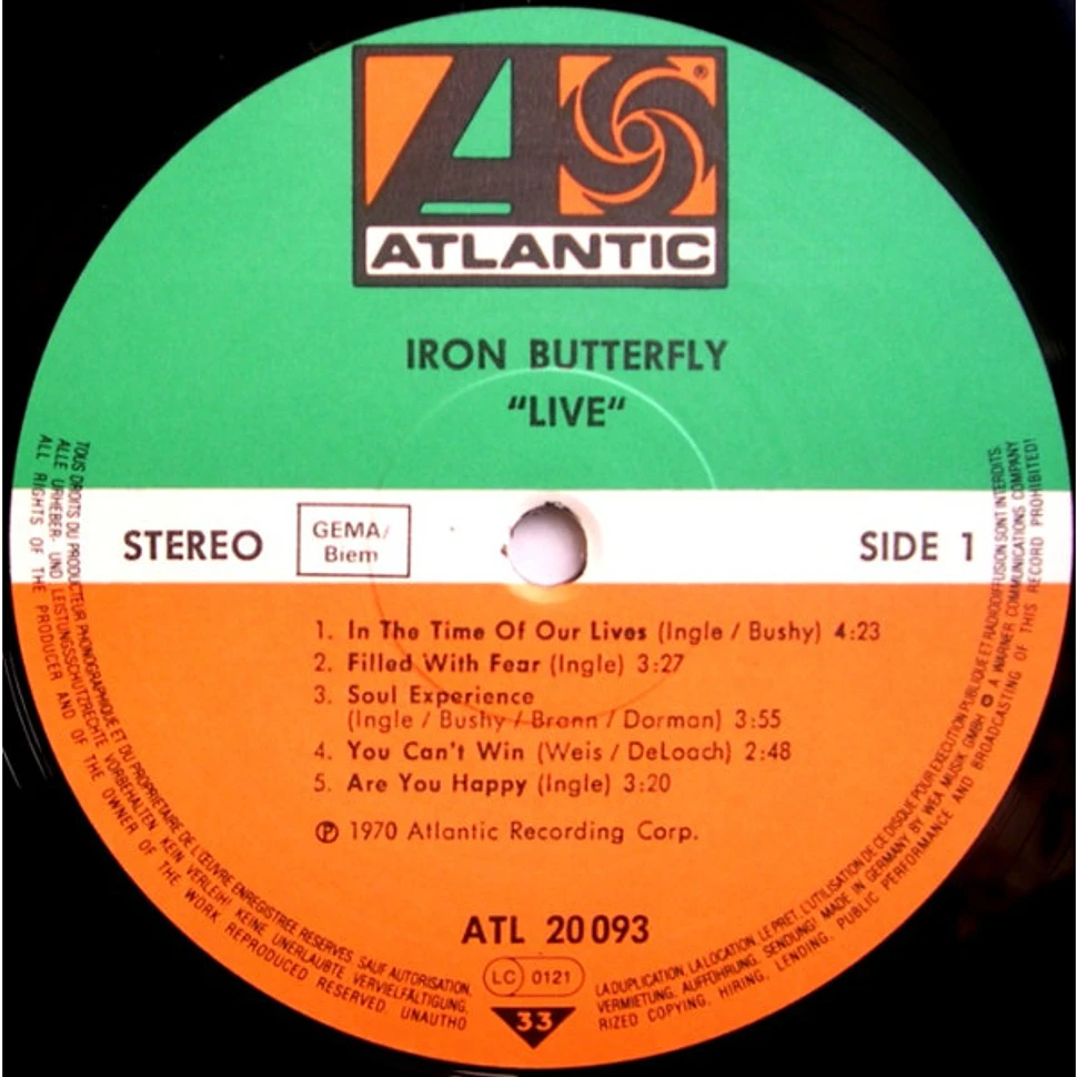 Iron Butterfly - Live