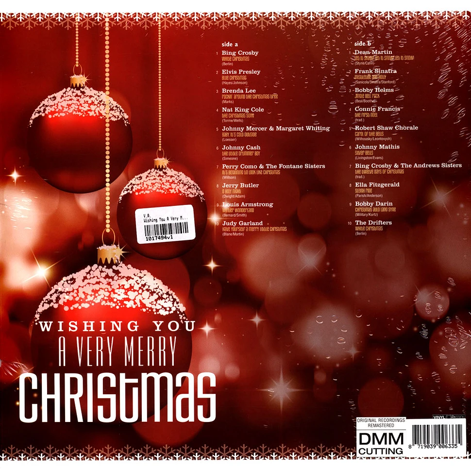 V.A. - Wishing You A Very Merry Christmas White Vinyl Edition