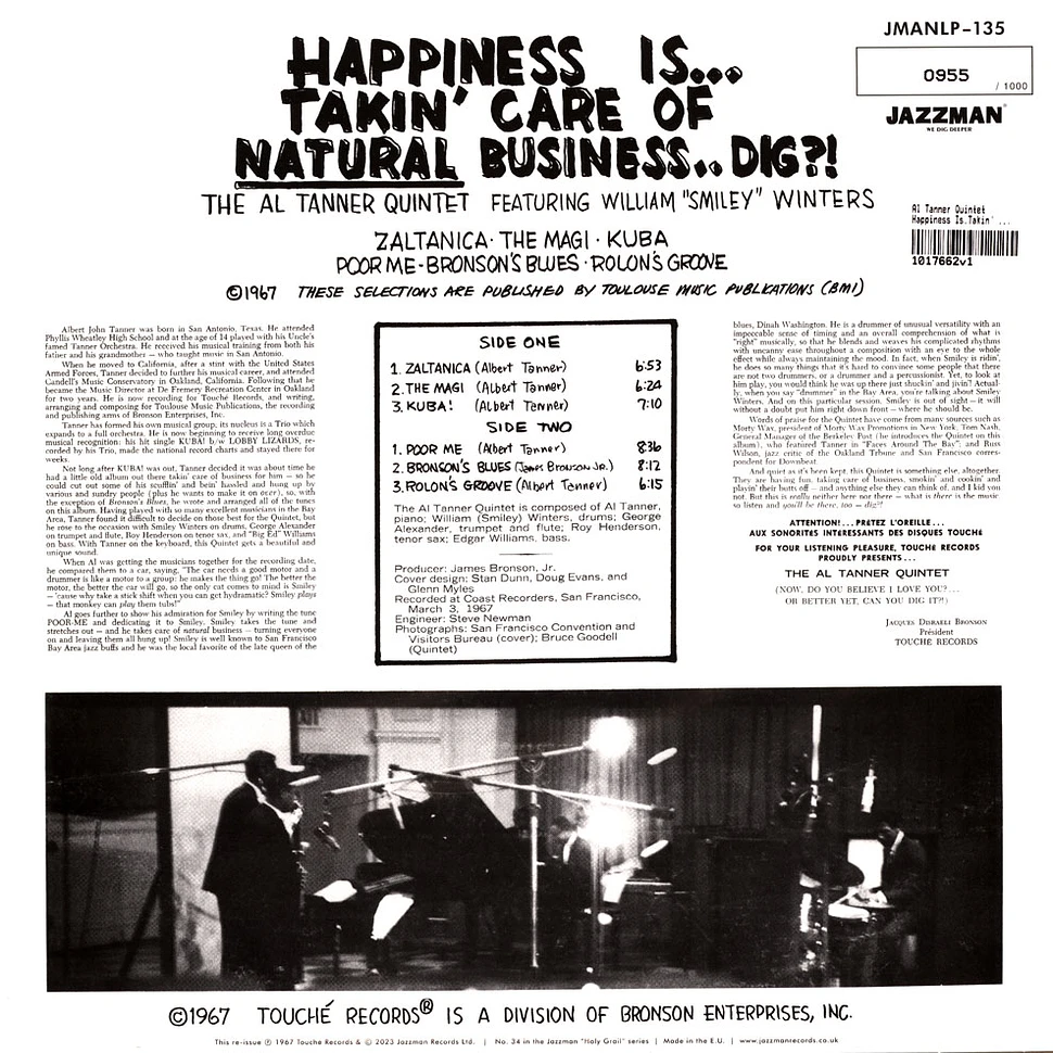 Al Tanner Quintet - Happiness Is.Takin' Care Of Natural Business.Dig?