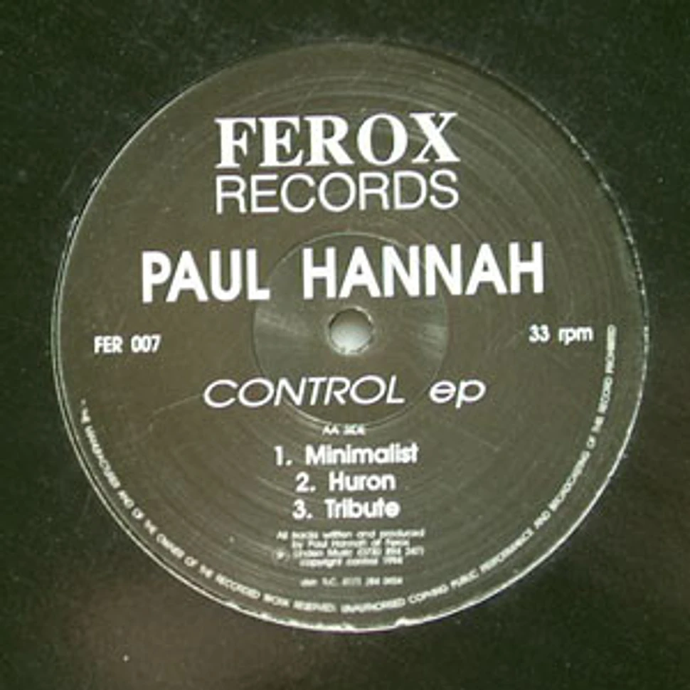 Paul Hannah - Control EP