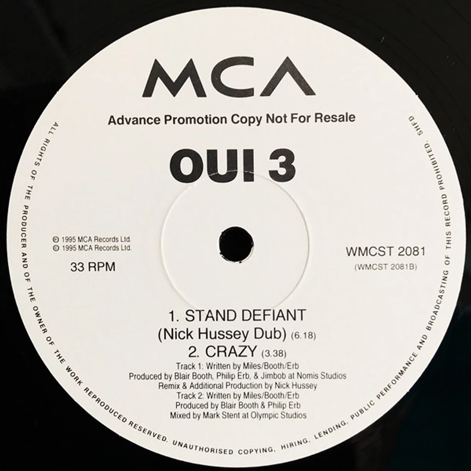 Oui 3 - Stand Defiant / Crazy
