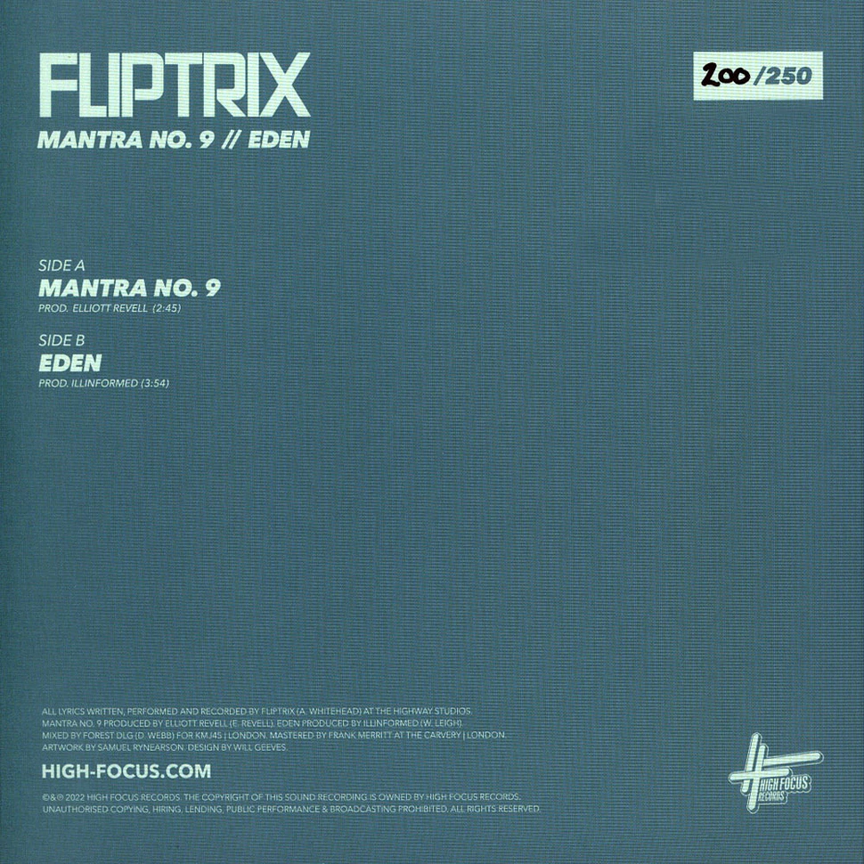 Fliptrix - Mantra No. 9 / Eden